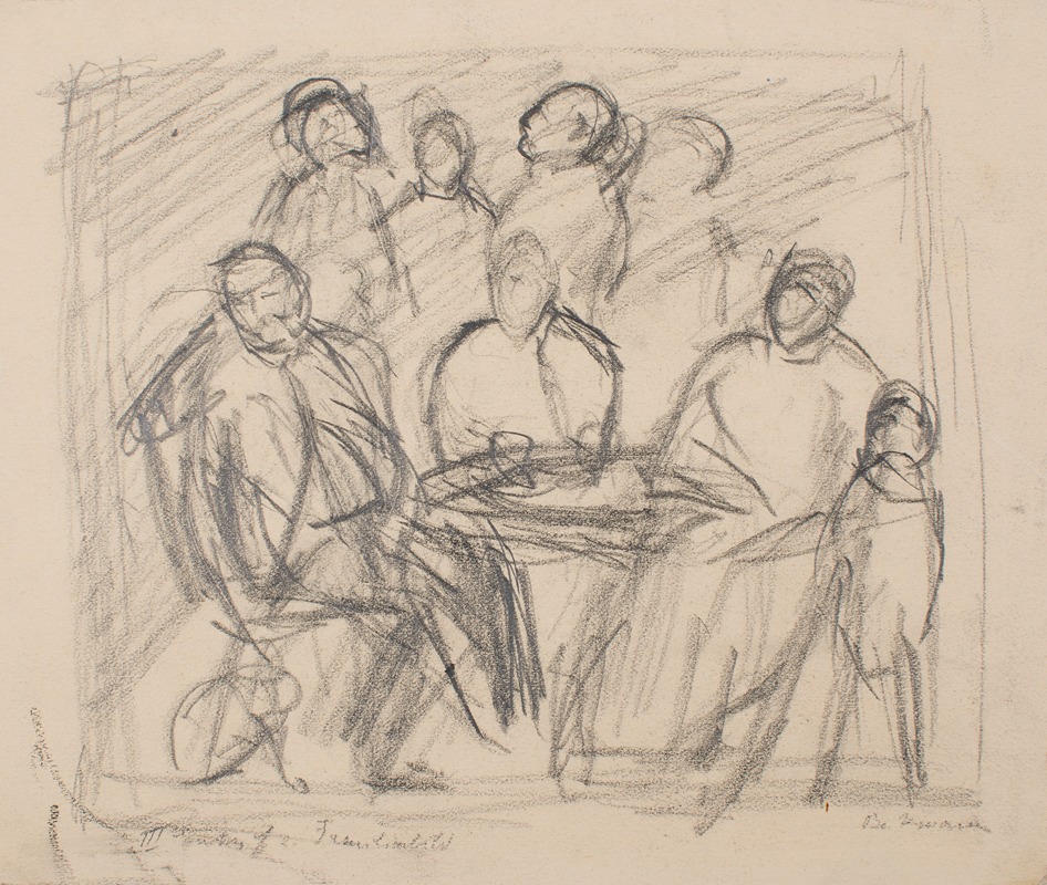 Max Beckmann - Third Sketch for Family Portrait