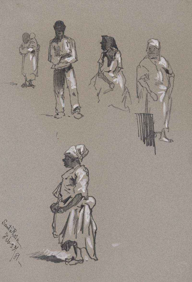 Milton J. Burns - Drawings of Black people Pl.1