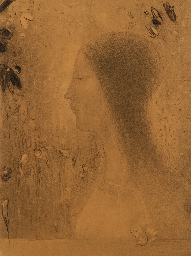 Odilon Redon - Profil de femme