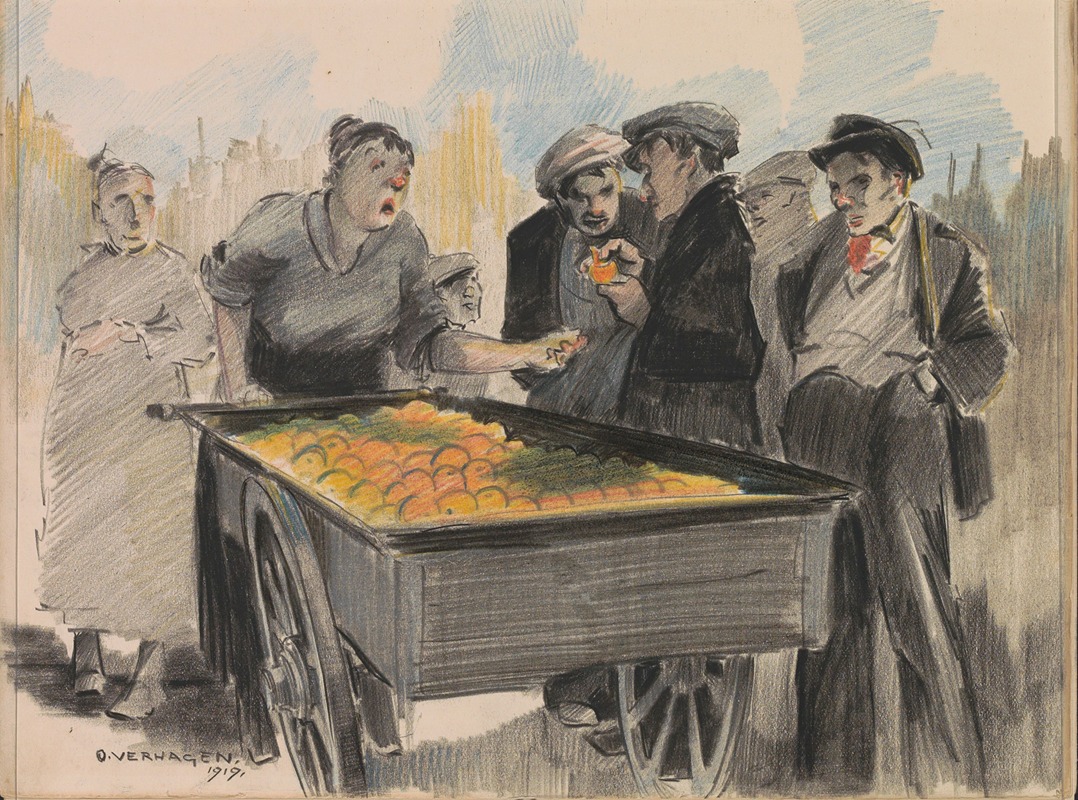 Otto Verhagen - Bystanders at an orange seller