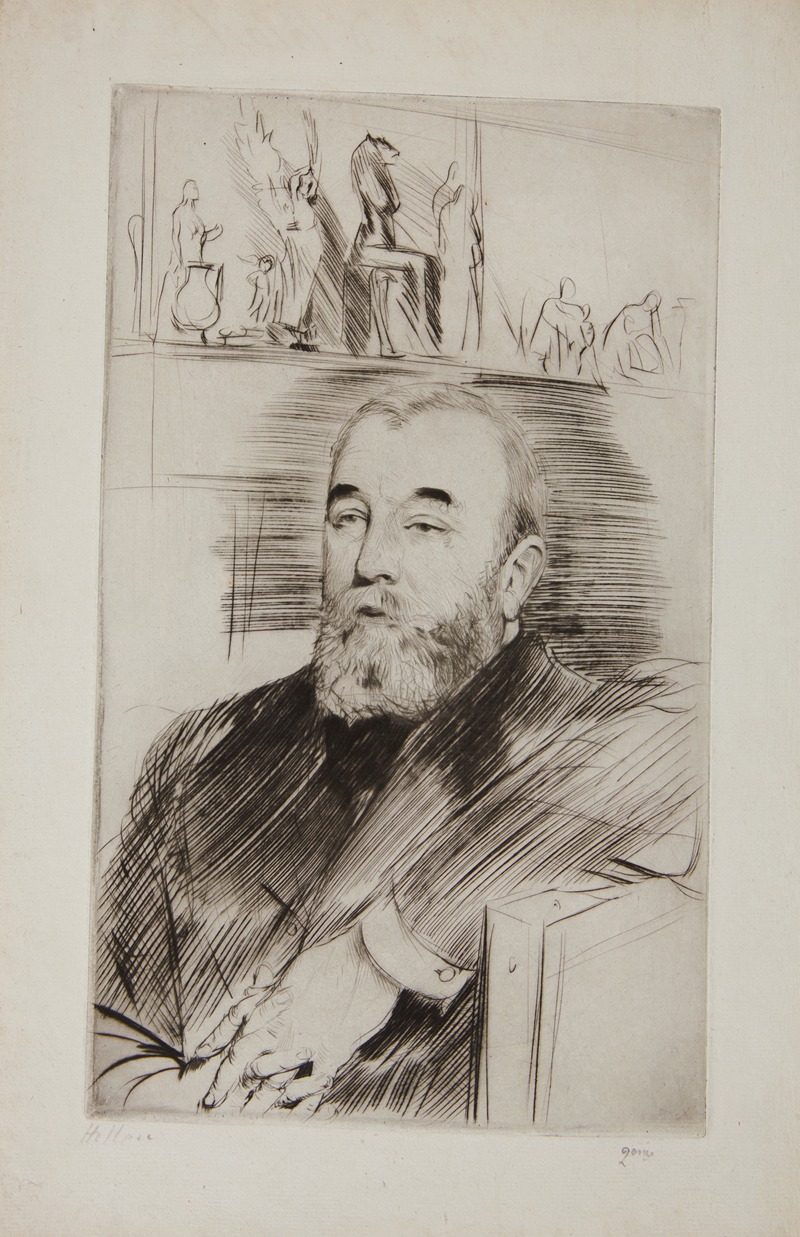 Paul César Helleu - Portrait Of Henri Rouart