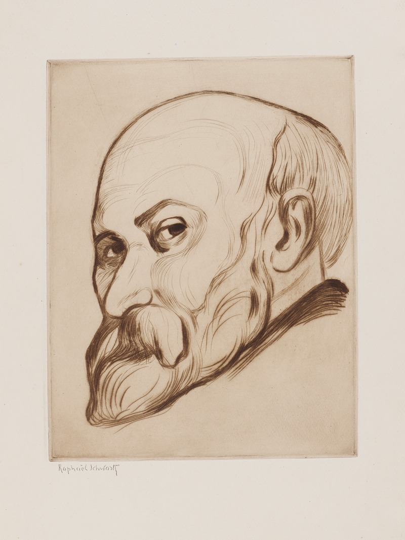 Raphael Schwartz - Portrait du peintre Paul Cézanne