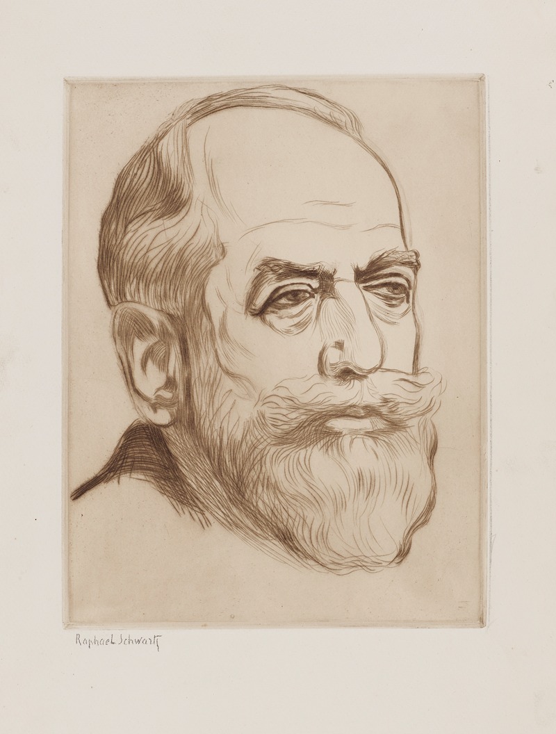 Raphael Schwartz - Portrait du peintre Raffaelli