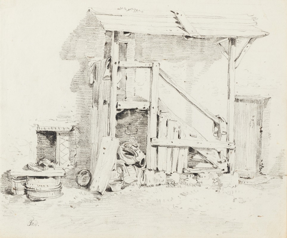 Sigmund Freudenberger - Vue d’un escalier pour entrer dans une maison à la campagne