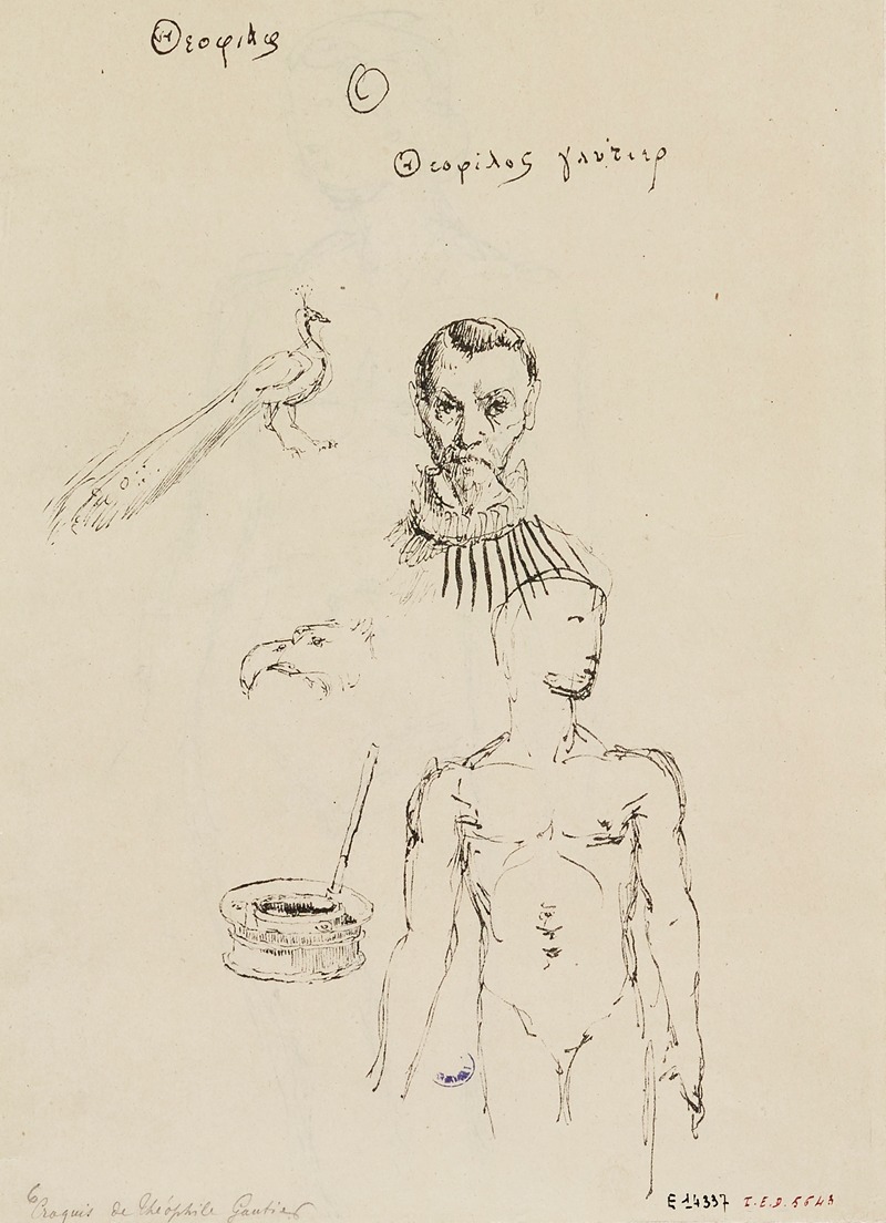 Théophile Gautier - Divers croquis