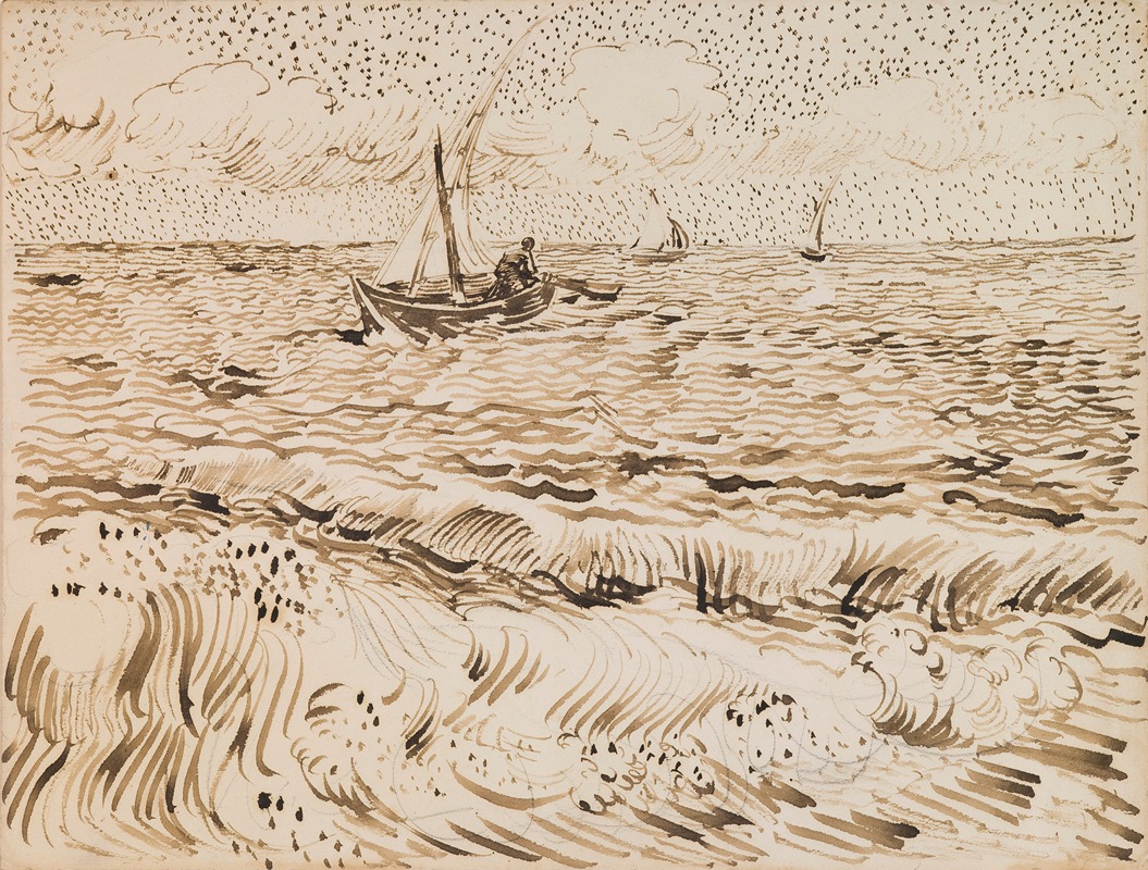 Vincent van Gogh - Fishing Boats at Saintes-Maries-de-la-Mer