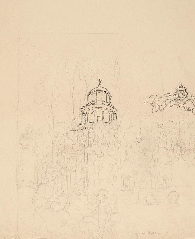 Hans Thoma - Composition Studies for the Right Wing of the ‘Easter Triptych’