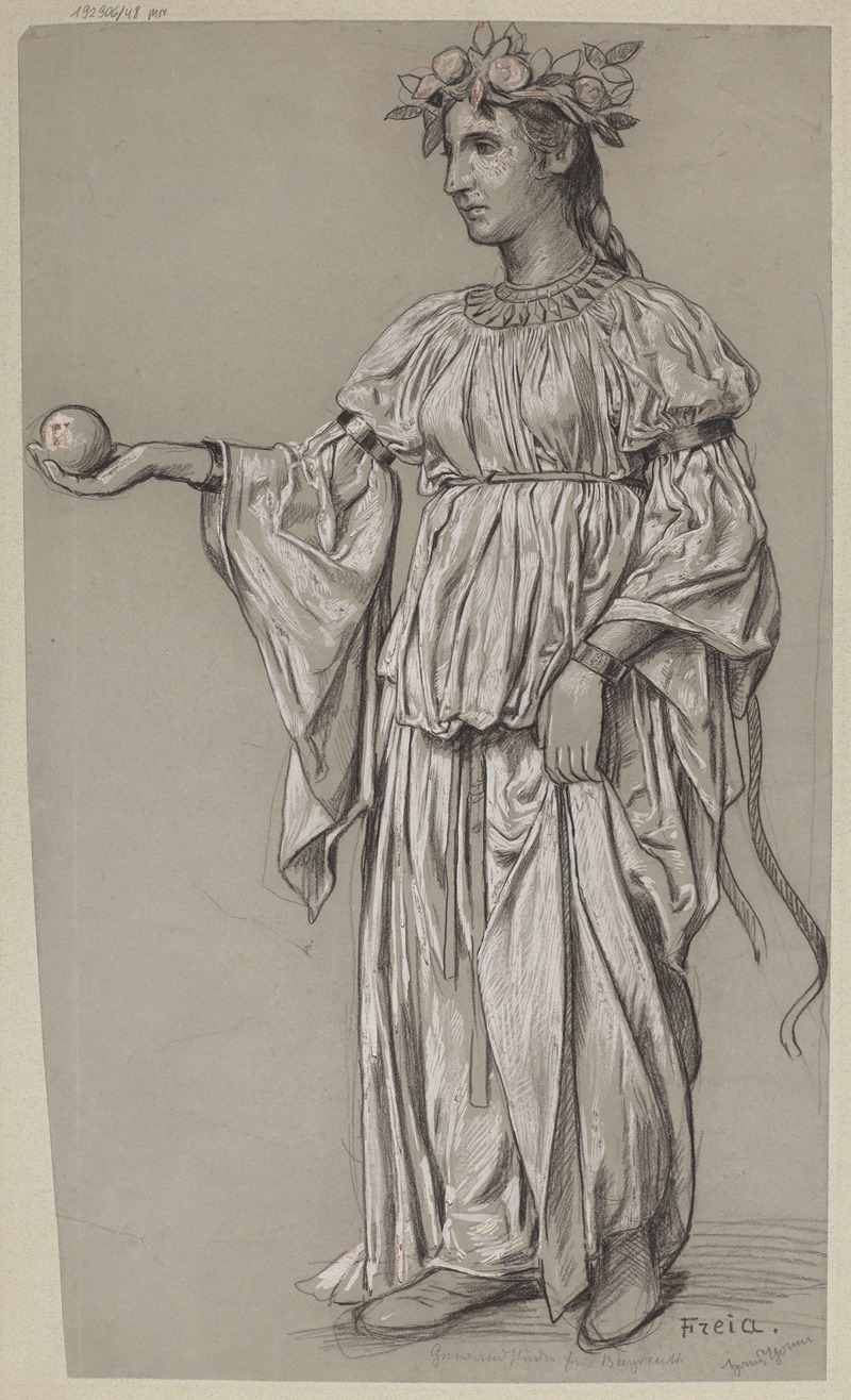 Hans Thoma - Costume Design for Freyja