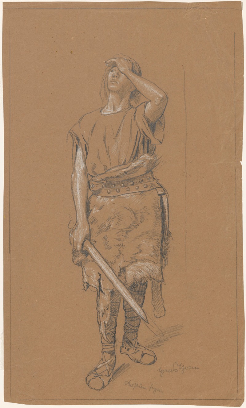 Hans Thoma - Design for Siegfired’s costume