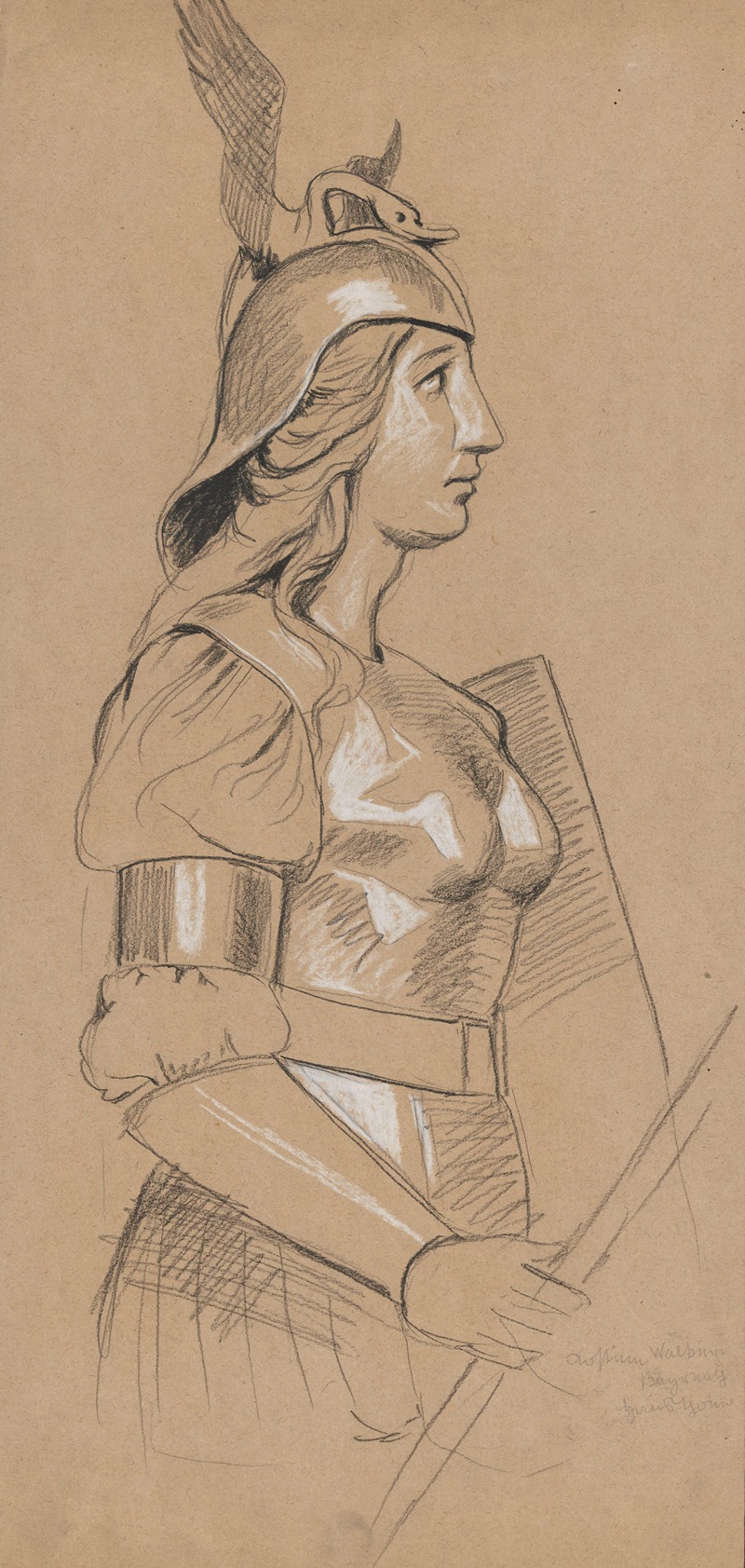 Hans Thoma - Design for Valkyrie’s costume