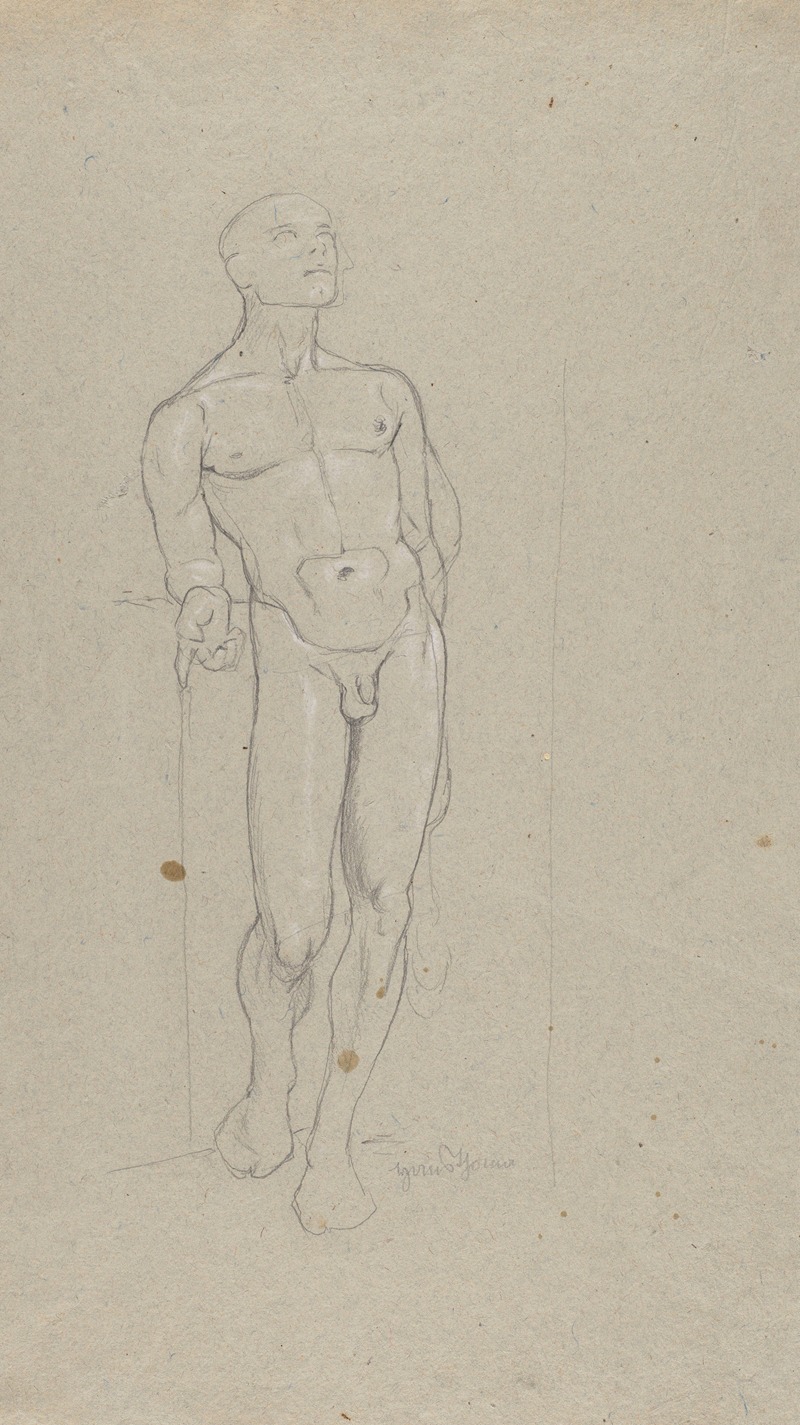 Hans Thoma - Male Nude