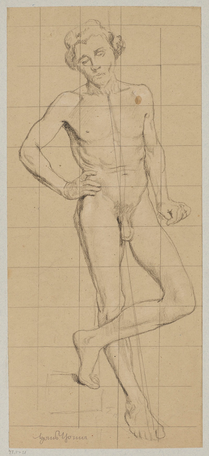 Hans Thoma - Male nude