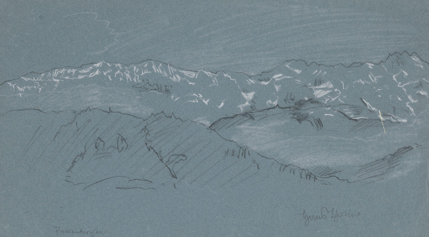 Hans Thoma - Mountain Landscape from the Surroundings of the Town of St. Anton near Partenkirchen in Upper Bavaria