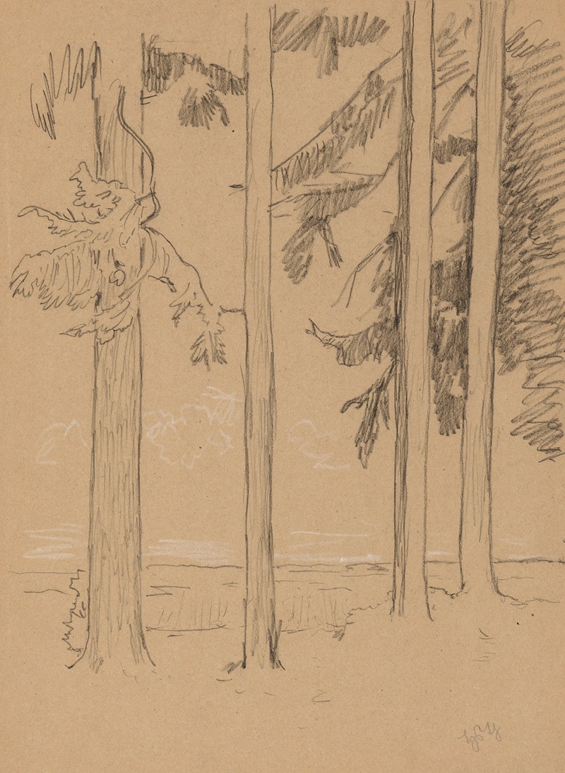Hans Thoma - Pine Trees near Seyfriedsberg