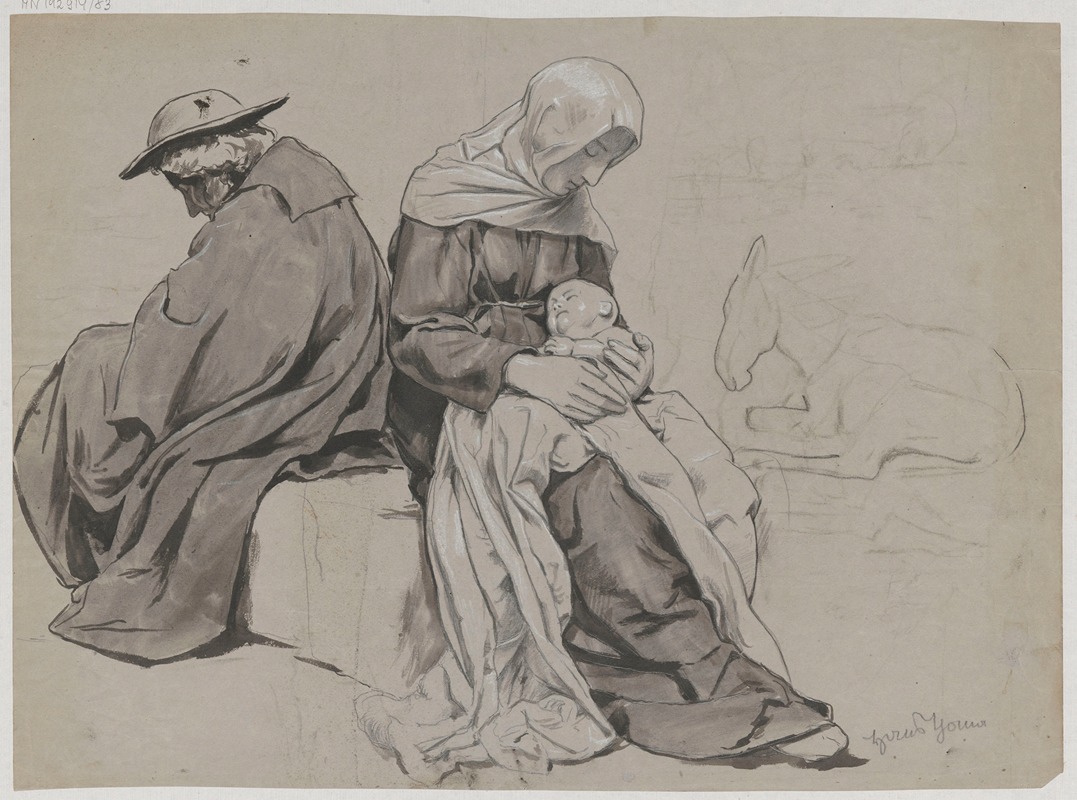 Hans Thoma - Rest of the Holy Family during the Flight into Egypt