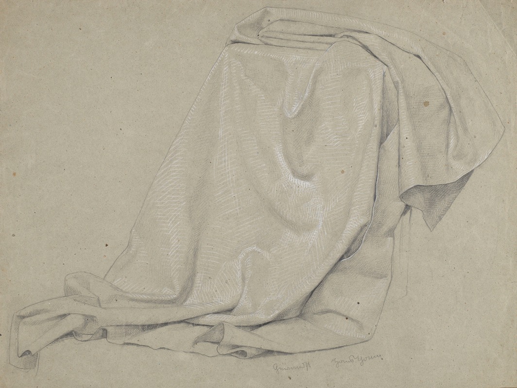 Hans Thoma - Study of a Drapery