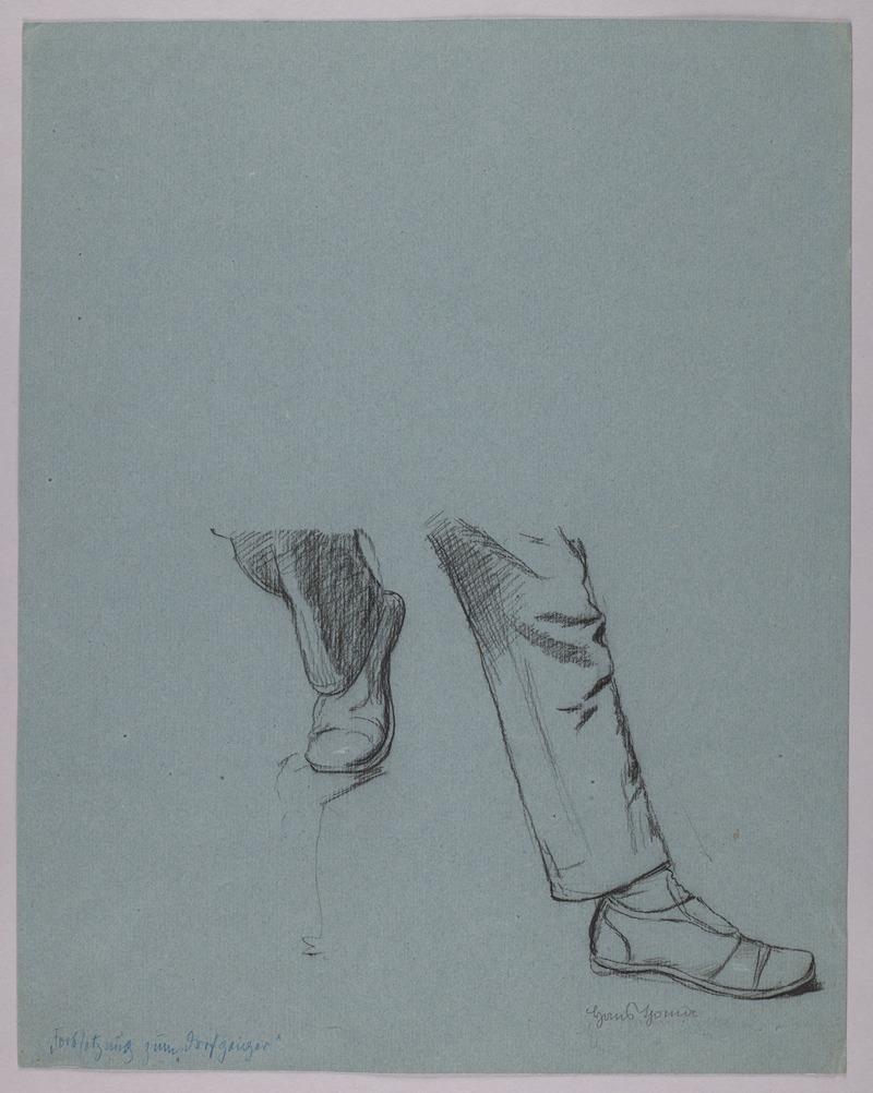 Hans Thoma - Study of Male Legs