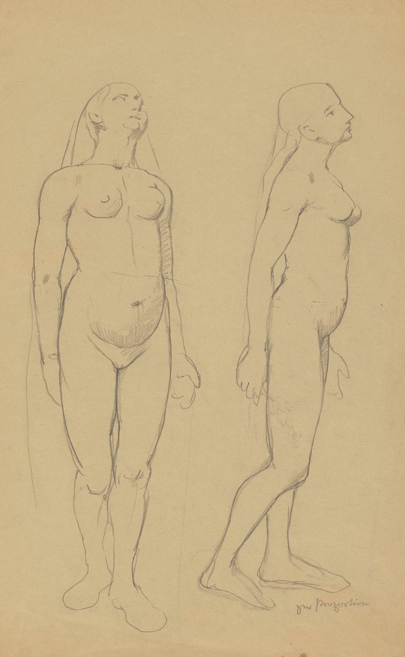 Hans Thoma - Two Female Nude Studies