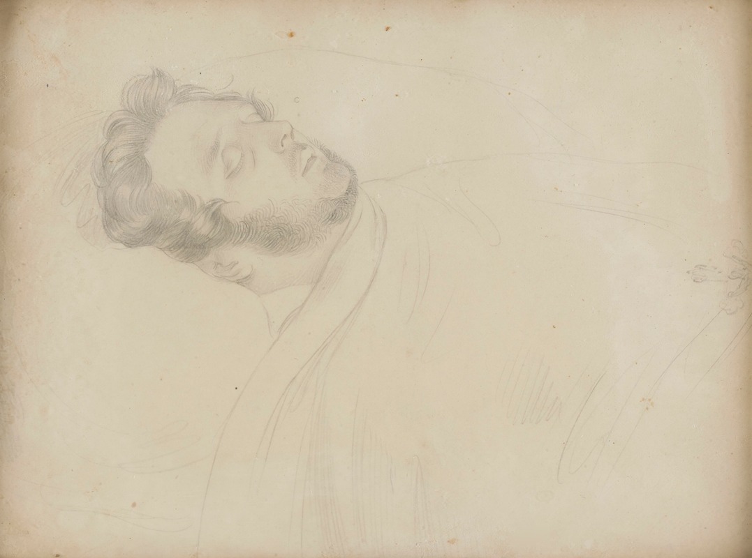 Johann Nepomuk Ender - Artur Potocki on his deathbed, Artur Stanisław Potocki from Krzeszowice (1787-1832), son of Jan and Julia from Lubomirska