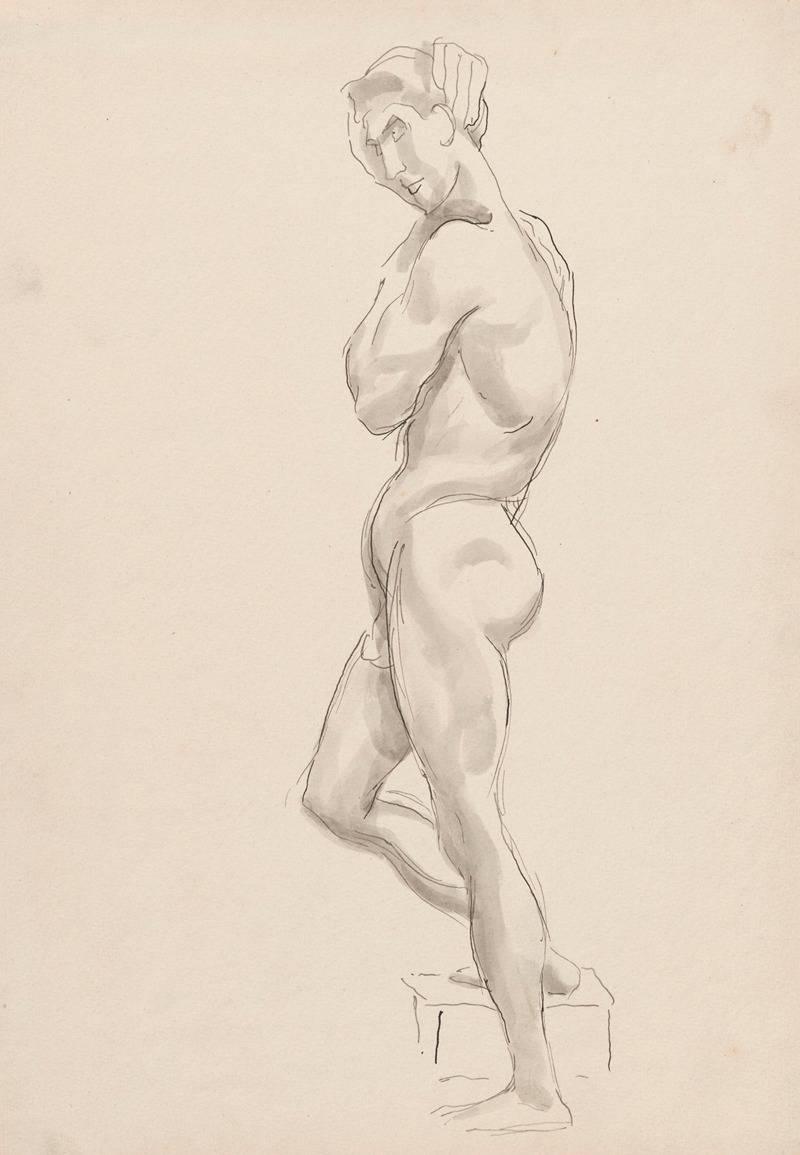 Józef Pankiewicz - Standing nude man