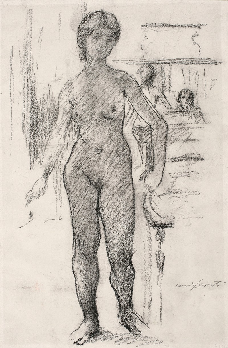 Lovis Corinth - Self-portrait with a model