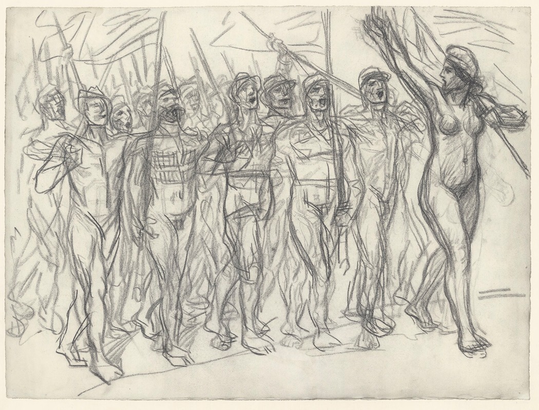 Théophile Alexandre Steinlen - Étude pour le 1er mai