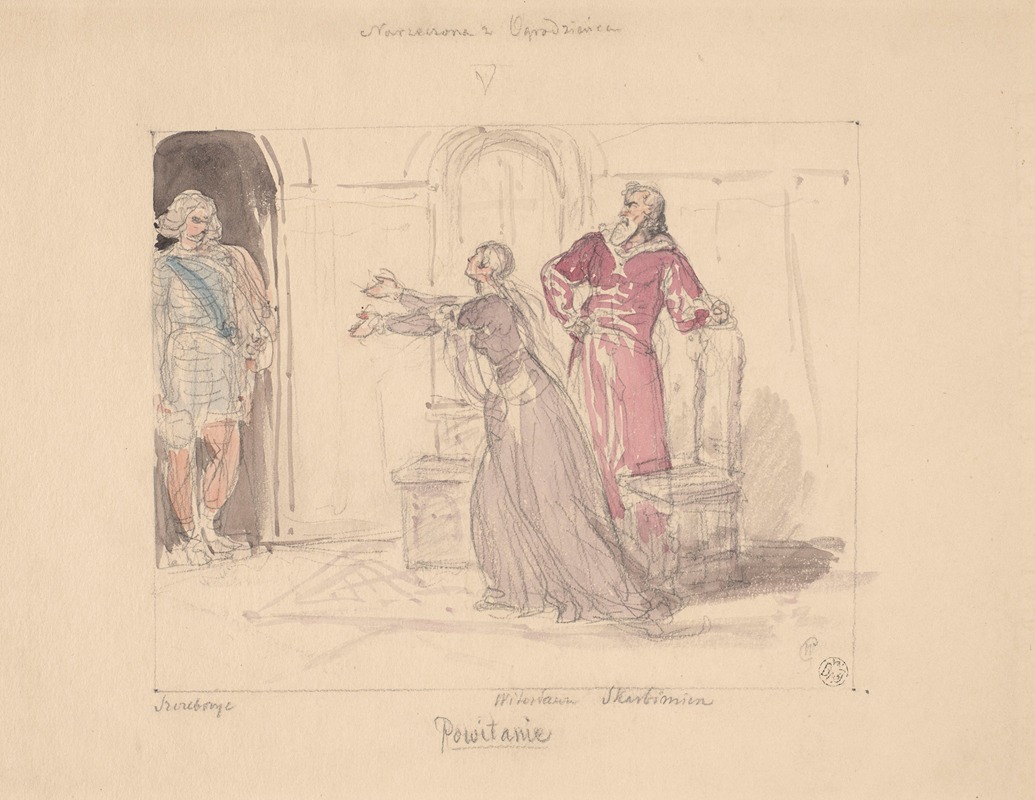 Wojciech Gerson - Reception, Illustration for ‘Narzeczona z Ogrodzieńca’ [‘Fiancée from the Ogrodzieniec Castle’]