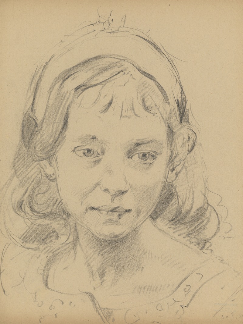 Alfred Ost - Potrettekening van Angèle Hendrickx