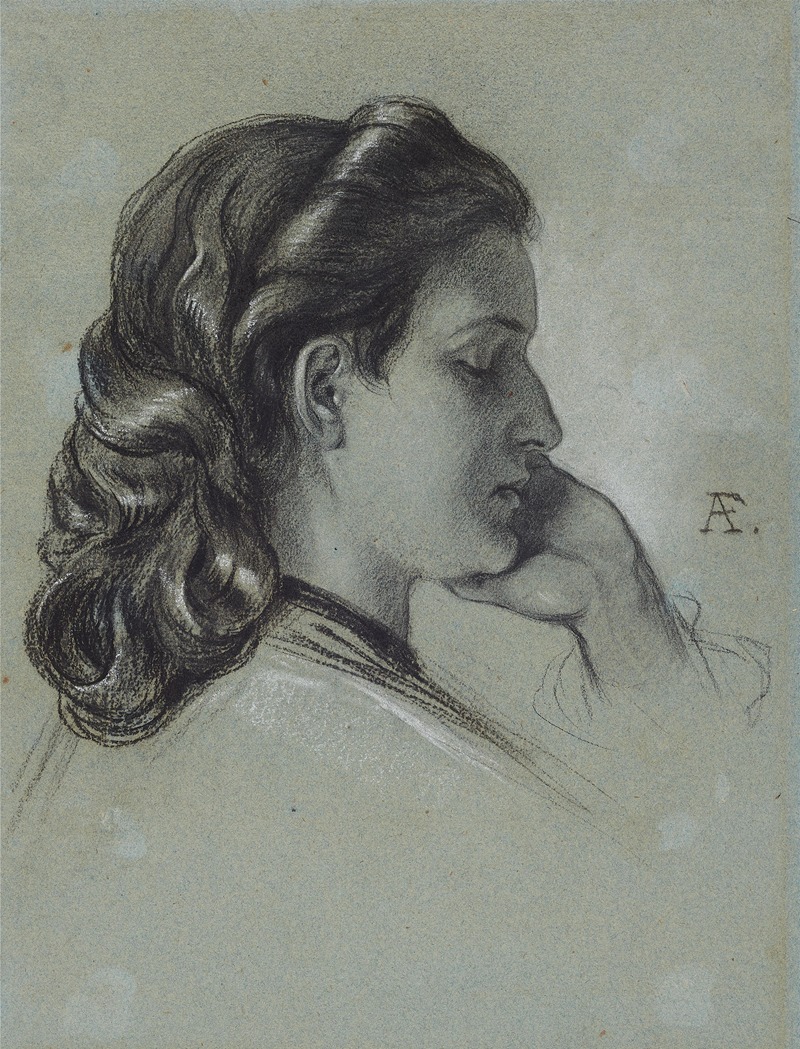 Anselm Feuerbach - Bildnis einer jungen Frau im Profil