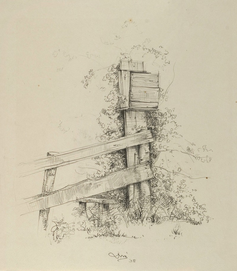 Dirk Vis - Bergen; de oude brievenbus van boerderij Corries-Hoeve aan de Groeneweg, brievenbus