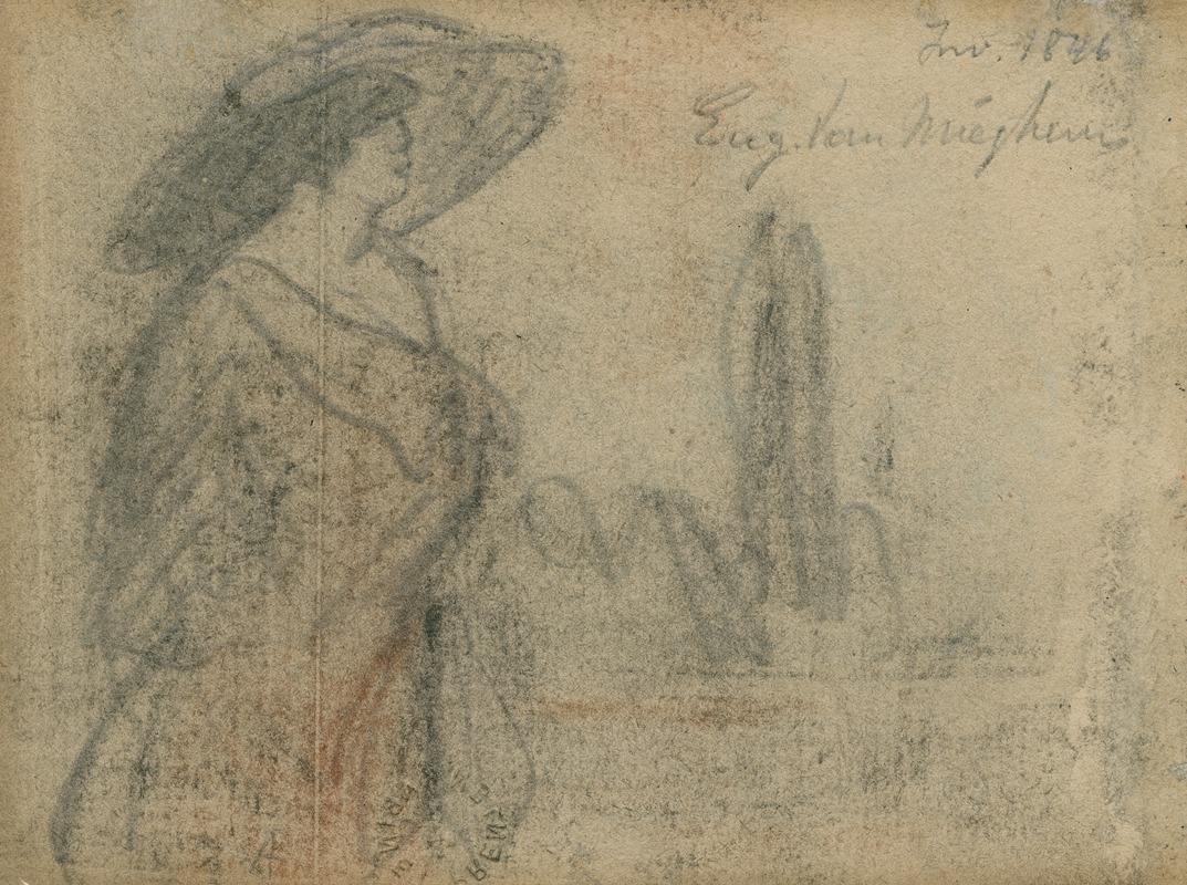 Eugeen Van Mieghem - Portret van een staande vrouw
