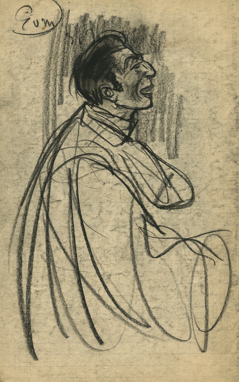 Eugeen Van Mieghem - Portret van een zittende man.