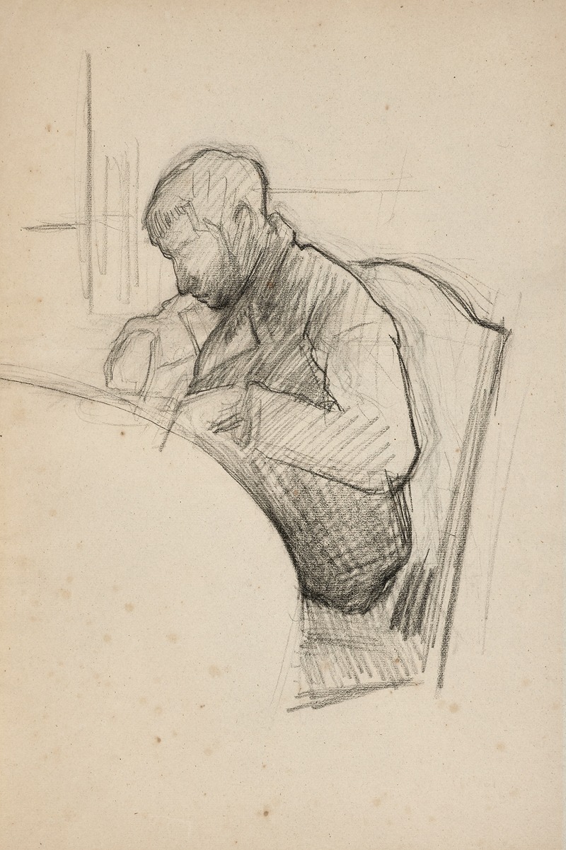 Gustave Caillebotte - René Caillebotte à table, étude pour Le Déjeuner