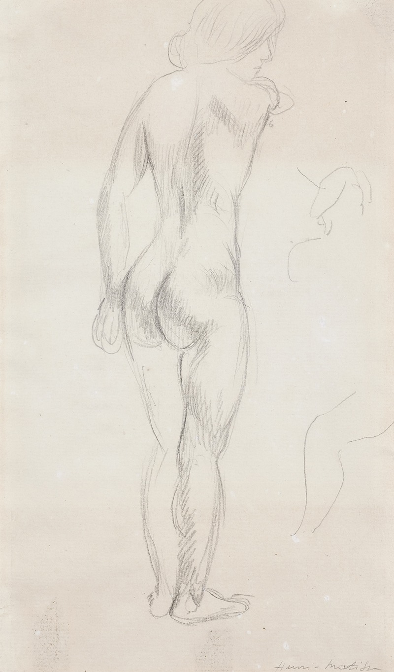 Henri Matisse - Nu debout de dos avec esquisse de nu à droite