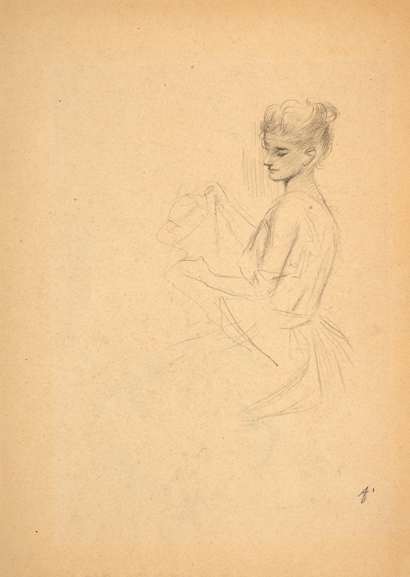 Jean-Louis Forain - Study of a woman in profile