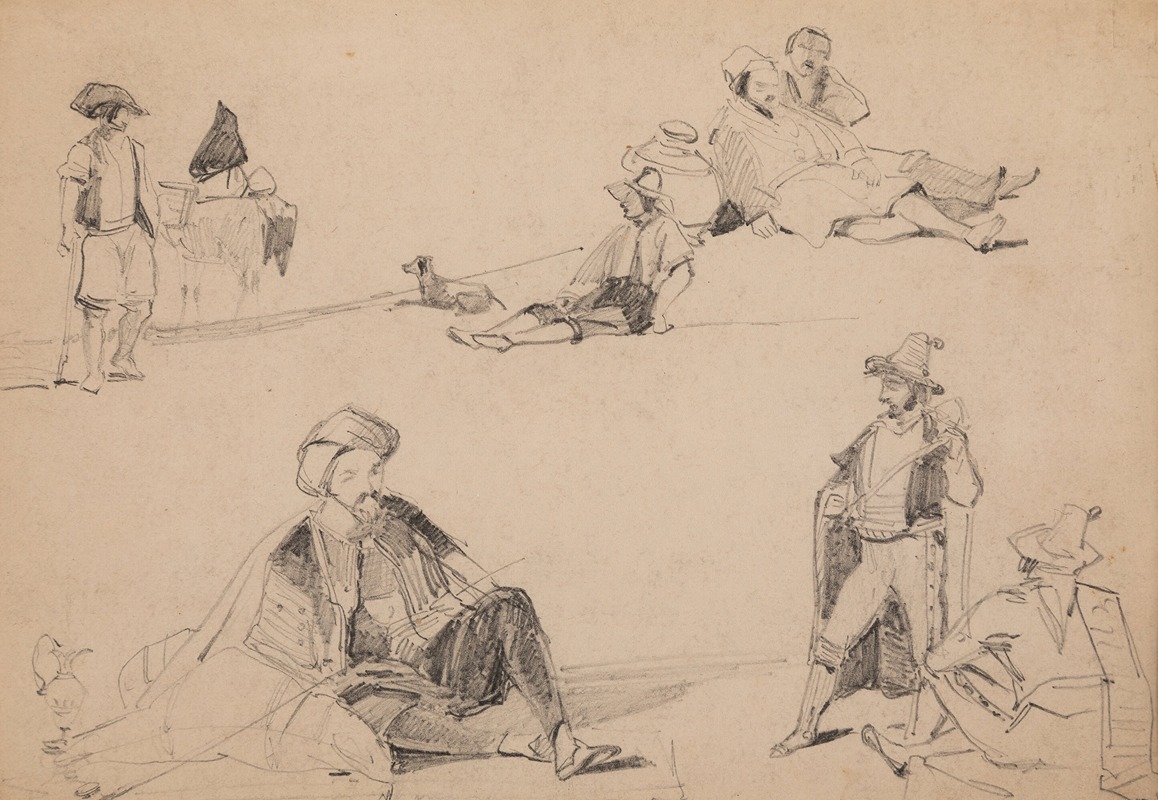 John Frederick Lewis - Figure studies in costume