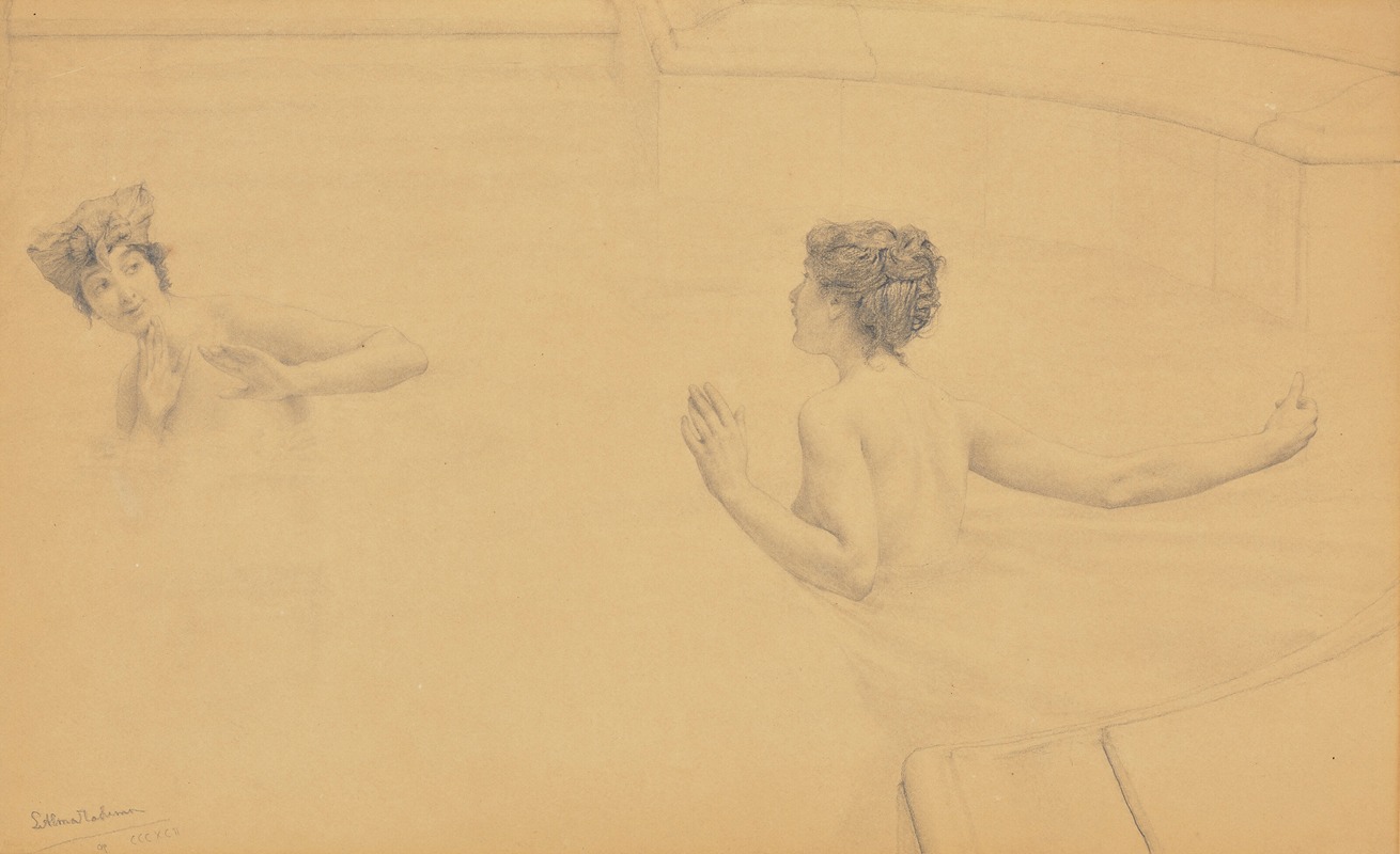 Lawrence Alma-Tadema - Splashing; the bathers