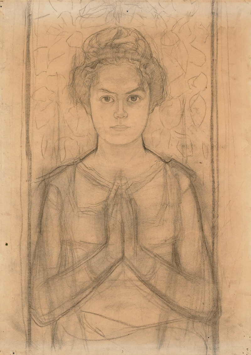 Piet Mondrian - Female Torso with Folded Hands