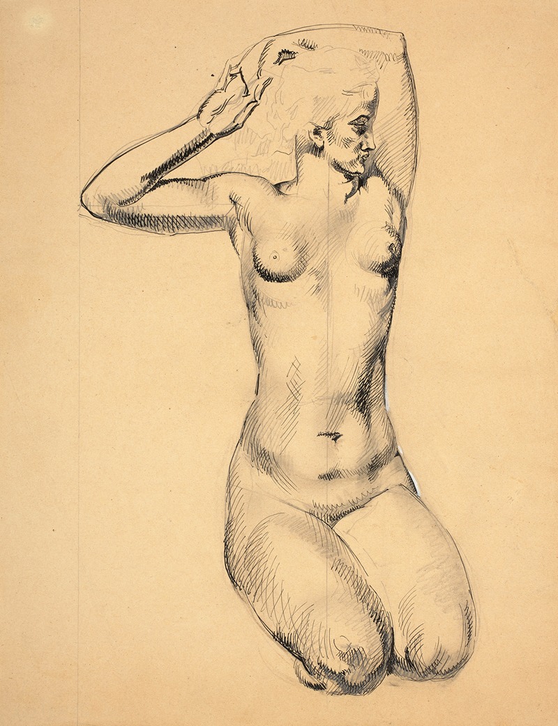 Robert Pougheon - Etude pour une figure des Captives