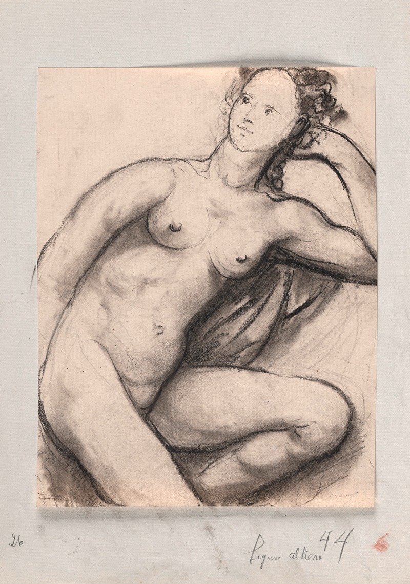 Victor Rousseau - Reclining female nude