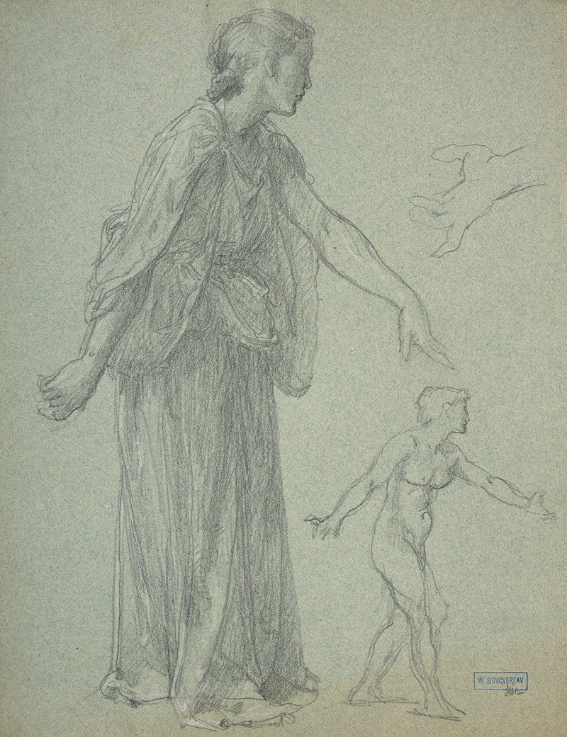 William Bouguereau - Study for Offrande à l’amour