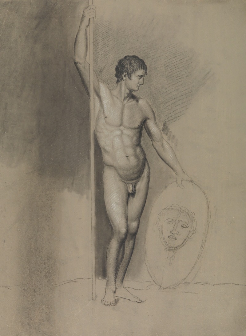 Albert Voituron - Standing male nude