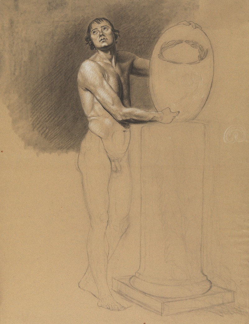 Albert Voituron - Standing male nude
