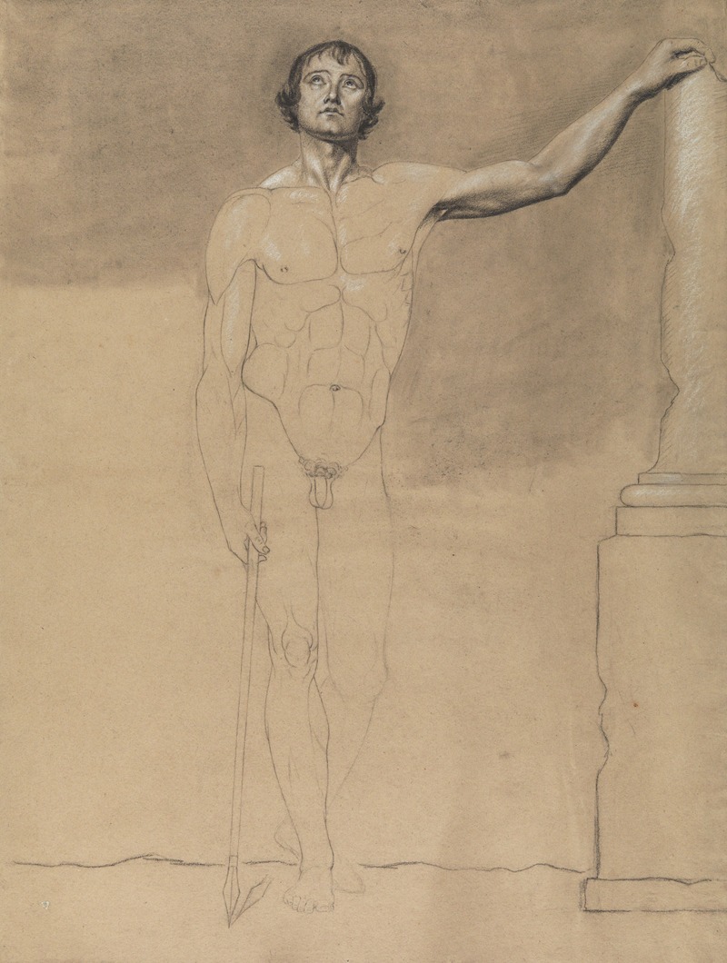Albert Voituron - Standing male nude