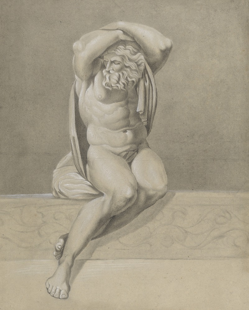 Anonymous - Academic study after Carracci: seated