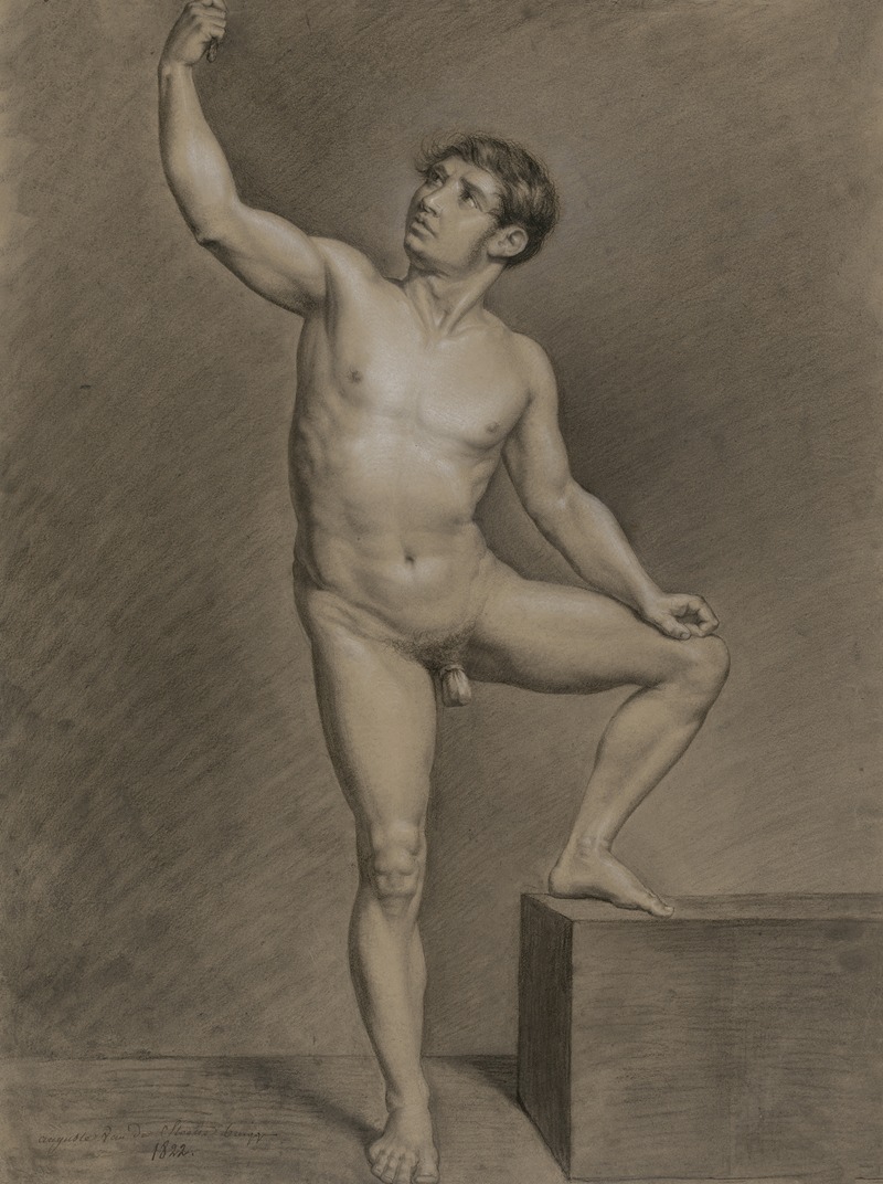 Auguste Van de Steene  - Standing male nude