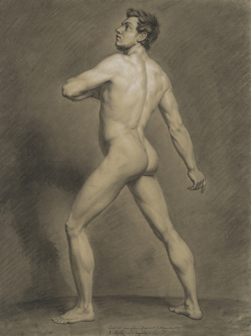 Charles Mollez  - Standing male nude