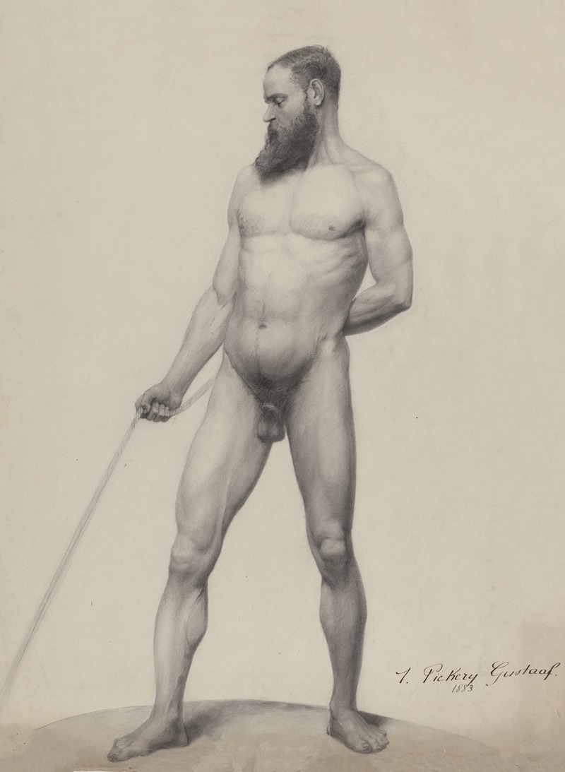Gustaaf Pickery - Standing male nude