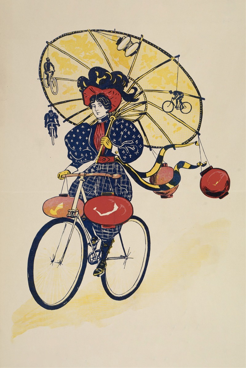 Anonymous - Woman riding a bicycle