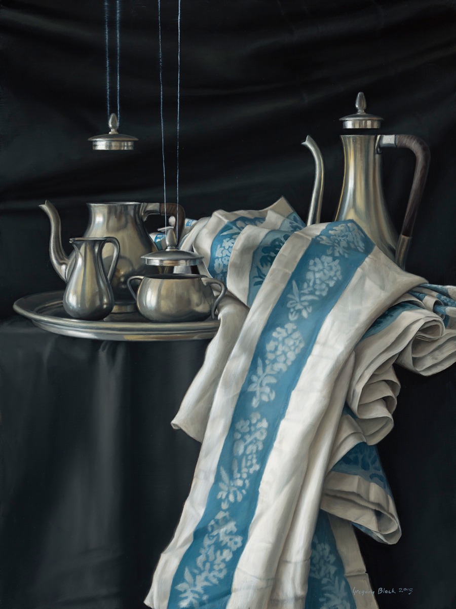 Pewter Tea Set by Artvee